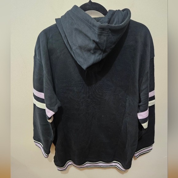 Russell Athletic Black Purple Heavy Fleece Lined Long Sweatshirt Hoodie XLarge - Picture 7 of 13